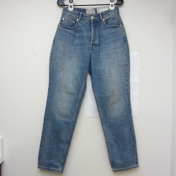 New Everlane The Curvy 90s Cheeky Straight Jean Sz 28x29 Blue 100% Organic Ctton - Picture 1 of 15